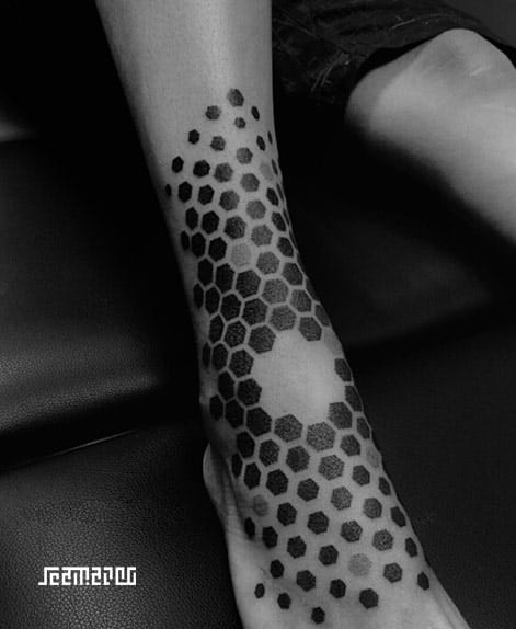Geometric Foot Tattoo, Denton