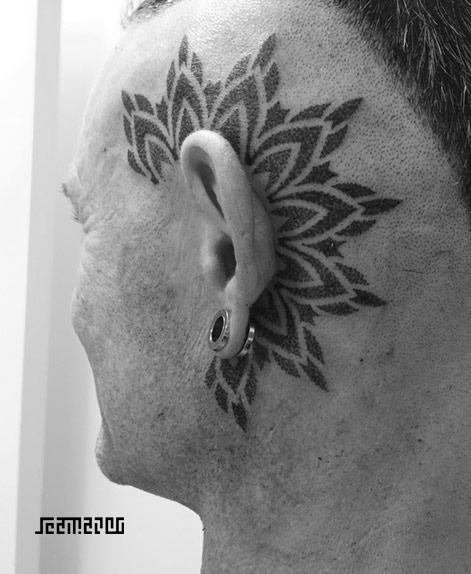 Mandala Side Head Tattoo Texas
