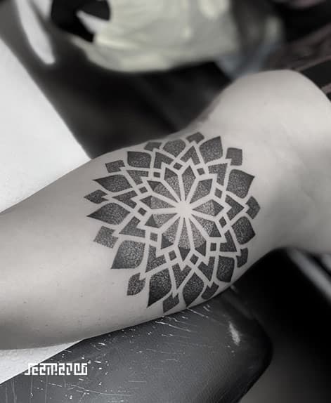 Geometric Mandala Tattoo Done By Artist Jeanmarco Cicolini In Nyc