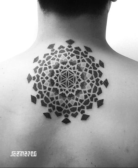 Geometric Mandala Back Tattoo Nyc - Fusion Of Art And Symmetry