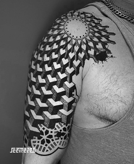 Sacred Geometry Tattoo Shoulder Done In New York