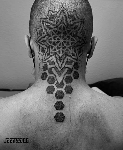 Mandala Head Tattoo In Nyc - Unique And Spiritual Expression